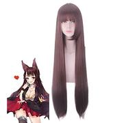 Juego Azur Lane Akagi Cosplay Peluca 100cm Largo Recto Pelo sintético resistente al calor Fiesta de Halloween Juego de roles Disfraz Pelucas