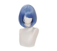 Juego Azur Lane Chabayev Cosplay Peluca Chapaev Azul Corto BOBO Fibra Resistente al Calor Pelo Pelucas Anime Disfraz Pelucas + Gorro de Peluca
