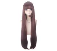 Juego Azur Lane Cosplay Akagi Peluca Marrón 100 cm Largo Recto Resistente al Calor Sintético Halloween Fiesta Mujeres Pelucas + Gorro de Peluca
