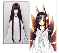 Juego Azur Lane Pelucas de Cosplay Akagi Peluca de Cosplay Resistente al calor Sintético Fiesta de Halloween Mujeres Juego de roles Pelucas largas W-963