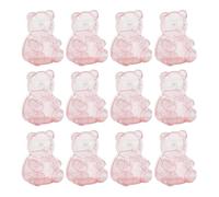 Juego Barattoli Biscotti, Contenitore Orso Ricaricabile, Fast Storage with , Clear Jar Aid with Dettagli, 2,76 x 2,09 x 1,97 pulgadas Accessorio Casa, Confezione 12 Pezzi per Dolci Caramelle Party