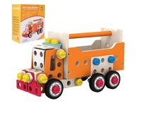Juego básico para niños, montaje de tuercas y pernos de automóvil, práctico juego educativo kit de herramientas de madera para actividades de aprendizaje, desarrollo infantil, conjunto