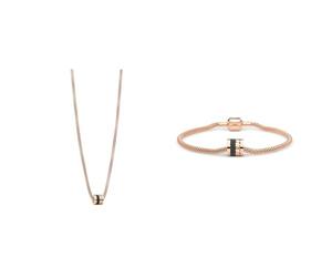 Juego Bering para mujer yangtze | Collar y pulsera en oro rosa