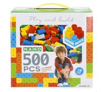ColorBaby 47940 Color Block Bloques construcción niños, 500 Piezas Mini, Tamaño pequeño, Compatibilidad Universal, Construcciones, Juguete Construir, Juegos educativos, Juguetes niño 6 años
