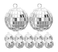 Juego Bola Discoteca pequeña - Decoración Bola Espejo suspendida 12 Piezas