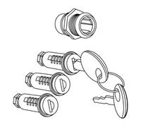 Shad 200062R Juego 3 Bombines para Baúles Sh42 - Sh43, Plata