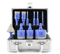 Juego Brocas de Diamante 10 piezas - 6/6/6/20/25/32/35/50mm Brocas, 6mm Broca de Carburo, 35mm Broca Biselada para Perforación en Seco Porcelana Cerámica Baldosas Azulejo Granito Mármol