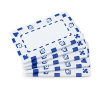 Juego Brybelly de 5 placas de póquer rectangulares estilo europeo, Blanco