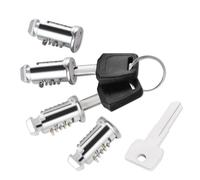 Juego Candados Plata para Portaequipajes,Compatibles con Cerraduras Thule, Juego de 4 Cilindros Candados Plateados,para Seguridad para Barras de Techo, Cofres y Portabicicletas