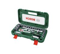 Juego Carraca 1/2" Bosch 26 Piezas 1600a039j7 Con Vasos, Extensiones Y Juntas. Mecanismo 72 Dientes, Ángulo 5°, Hasta 768 Nm, Compatible Iso 3315 E Iso 1174