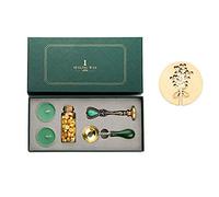 Juego Cera de Sellado Retro, Completo Kit de Sellos de Cera con Sello de Cuchara de Vela, Ceras Adhesivas para Manualidades, Manuscritos Antiguos, Tarjetas Felicitación, Invitaciones Boda