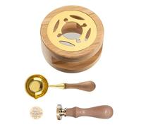 Juego Cera de Sellado Retro, Kit de Fusión de Calentador, Calentador de Sello de Cera, Adecuado para Amigos y Familiares Interesados en Artes y Manualidades, para Invitaciones de Boda, Juego de 3