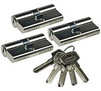 Juego cilindro cerradura 3x 60mm (30+30mm) 5 llaves