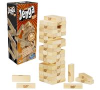 Juego clásico Jenga de Hasbro Gaming con bloques de madera auténtica, juego de torre apilable para 1 o más jugadores,