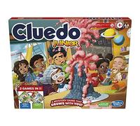 Juego Clue Junior, Tablero de Juego de 2 Caras, 2 Juegos en 1, Juego de Misterio de Pista para niños más pequeños, Juegos de Mesa para niños, Juegos Juveniles