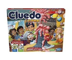 Juego Clue Junior, Tablero de Juego de 2 Caras, 2 Juegos en 1, Juego de Misterio de Pista para niños más pequeños, Juegos de Mesa para niños, Juegos Juveniles