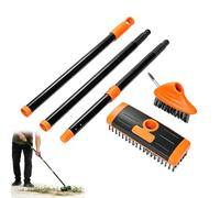Juego Combinado de cepillos for malezas versátiles ergonómicos 3 en 1 | Cepillo for malas hierbas 3 en 1, Se infiltra en los huecos, Diseño que protege la espalda(Orange)
