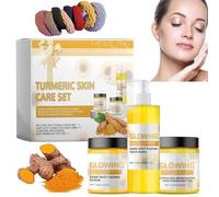 Juego Combinado De Cuidado De La Piel Con CúRcuma,Juego De Cuidado De La Piel Combinado Con CúRcuma 3 En 1,Exfoliante E Hidratante Apto Para Todo Tipo De Pieles (1 juego)