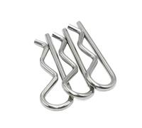 Juego Combinado De Pasadores De Chaveta Coche R tipo pasador de chaveta resorte 304 acero inoxidable resistente al desgaste óxido M1 M2 M3 M4 M5 para Mecánica(5pcs M4x75mm)