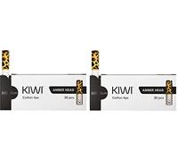 Juego combinado de piezas de repuesto KIWI, Tips de algodón para cigarrillo electrónico KIWI, 2 paquetes de 20 (Amber Head)