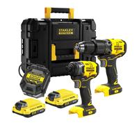 Juego combinado Stanley FatMax V20 Aku de 18 V, 2 x 2,0 Ah, TSTAK SFMCK461D2T