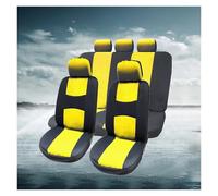 Juego Completo 9 Fundas para Asientos Reposacabezas Desmontables Ajuste Universal Fundas Interiores Divididas Color Amarillo Fundas para Asiento Coche