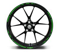 Juego completo de 12 pegatinas para llantas Finest Folia con diseño de carreras compatibles con llantas de 16, 17, 18 y 19 pulgadas para moto, coche y bicicleta