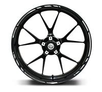 Juego completo de 12 pegatinas para llantas Finest Folia con diseño de carreras compatibles con llantas de 16, 17, 18 y 19 pulgadas para moto, coche y bicicleta