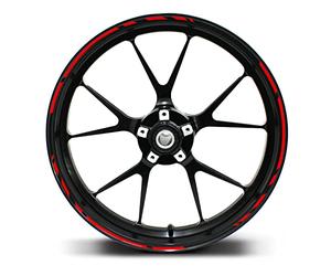 Juego completo de 12 pegatinas para llantas Finest Folia con diseño de carreras compatibles con llantas de 16, 17, 18 y 19 pulgadas para moto, coche y bicicleta