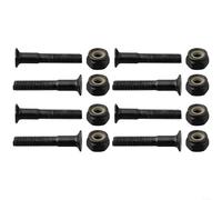 Juego completo de 16 tornillos y tuercas para monopatines, accesorios de longboard con fuertes propiedades antioxidantes (negro M5 × 30 mm)