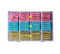 Juego completo de 200 piezas HeFor en terminales de alambre retráctiles para conexiones eléctricas robustas en entornos de arco (A)