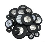 Juego completo de 25 almohadillas profesionales para saxofón tenor con varios tamaños que van desde 10 mm hasta 52 mm de diámetro para asegurar un sellado hermético en las llaves (negro)