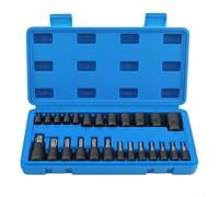 Juego completo de 25 piezas para llaves de vaso Torx con puntas T8 a T60 y enchufes E4 a E22 hechos de acero tratado térmicamente para mecánicos de automóviles