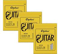 Juego completo de 3 cuerdas de repuesto para guitarra clásica Orphee NX36 de nailon transparente, chapado en plata, tensión estándar (.028 .032 .040 .030 .035 .043)