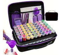 Juego completo de 30 botellas de pintura de diamantes 5D para manualidades, con base de espuma, embudo plegable, bolígrafo de diamante 3 en 1 y bolsa de almacenamiento para pintura de diamantes (120