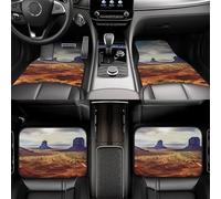 Juego completo de 4 alfombrillas de coche resistentes para todo tipo de clima, delanteras y traseras, paisajes de Monument Valley, alfombrillas antideslizantes para coche, juego completo de