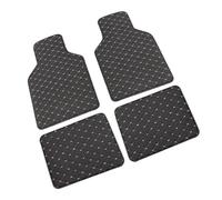 Juego Completo de 4 Alfombrillas para Coche, Impermeables, universales, para la Parte Delantera y Trasera, Resistentes al Desgaste Alfombrillas automóvil moqueta para Coche(4pcs Gold Line)