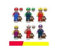 (Juego completo de 6) Colecci?n de juguetes de minifiguras Lego de Super Mario Fit