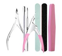 Juego completo de 7 herramientas para limas, empujador de cutículas, kit profesional para manicura