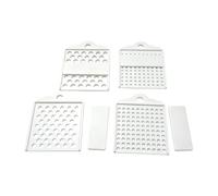 Juego completo de 8 piezas de medición de perlas con cuadrículas uniformes, ideal para cuentas de oración espiritual y actividades artesanales, contador con cuatro tamaños de agujeros