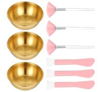 Juego completo de 9 herramientas de preparación para el cuidado de la piel, mejora la rutina de cuidado de la piel, diversión con herramientas esenciales y cucharas portátiles