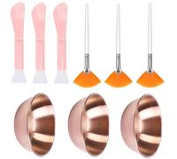 Juego completo de 9 herramientas de preparación para el cuidado de la piel, mejora la rutina de diversión con herramienta esencial y cepillo de cucharas