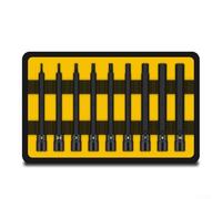 Juego completo de 9 piezas hexagonales para Torx Socket Set de 1/4 pulgadas tamaños de unidad para H2 H3 H4 H5 H6 H7 H8 H10 Kit de herramientas de reparación de automóviles con estuche organizador
