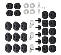 Juego completo de accesorios de percusión de 36 piezas con almohadillas de fieltro, conectores, arandelas y fundas para todos los juegos de batería, arandelas y arandelas de tambor