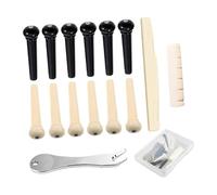 Juego completo de accesorios para puente de guitarra, pasadores de puente ABS y herramienta de extracción de metal, adecuado para cambios rápidos de cuerdas, accesorios profesionales de guitarra