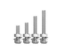 Juego completo de accesorios, pernos y kits de tornillos y tuercas de cabeza cruzada de acero inoxidable M3M4M5M6 304, largos(M3*14 (40套))