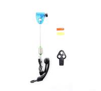 Juego completo de alarma para pesca de carpas, 4 indicadores iluminados con diseño optimizado (azul)