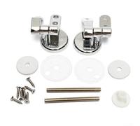 Juego completo de bisagras de repuesto para tapa de inodoro con tornillos de liberación rápida para asientos de inodoro estándar que ofrecen una cómoda extracción y soluciones de fijación seguras