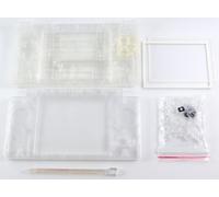 Juego completo de carcasa de carcasa con lente de pantalla con botones de repuesto para consola Nintendo DSi NDSi (transparente)