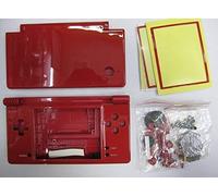 Juego completo de carcasa de carcasa de carcasa con lente de pantalla con botones de repuesto para consola Nintendo DSi NDSi (rojo)